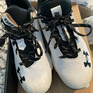 Boys size 1.5, cleats, worn one season. Lots of life in these.